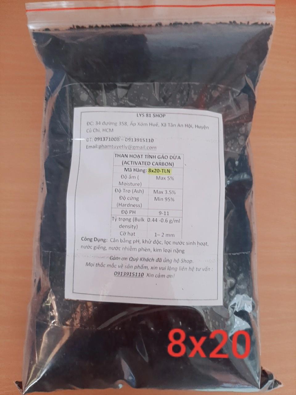 2kg - Than gáo dừa lọc nước (8x20)