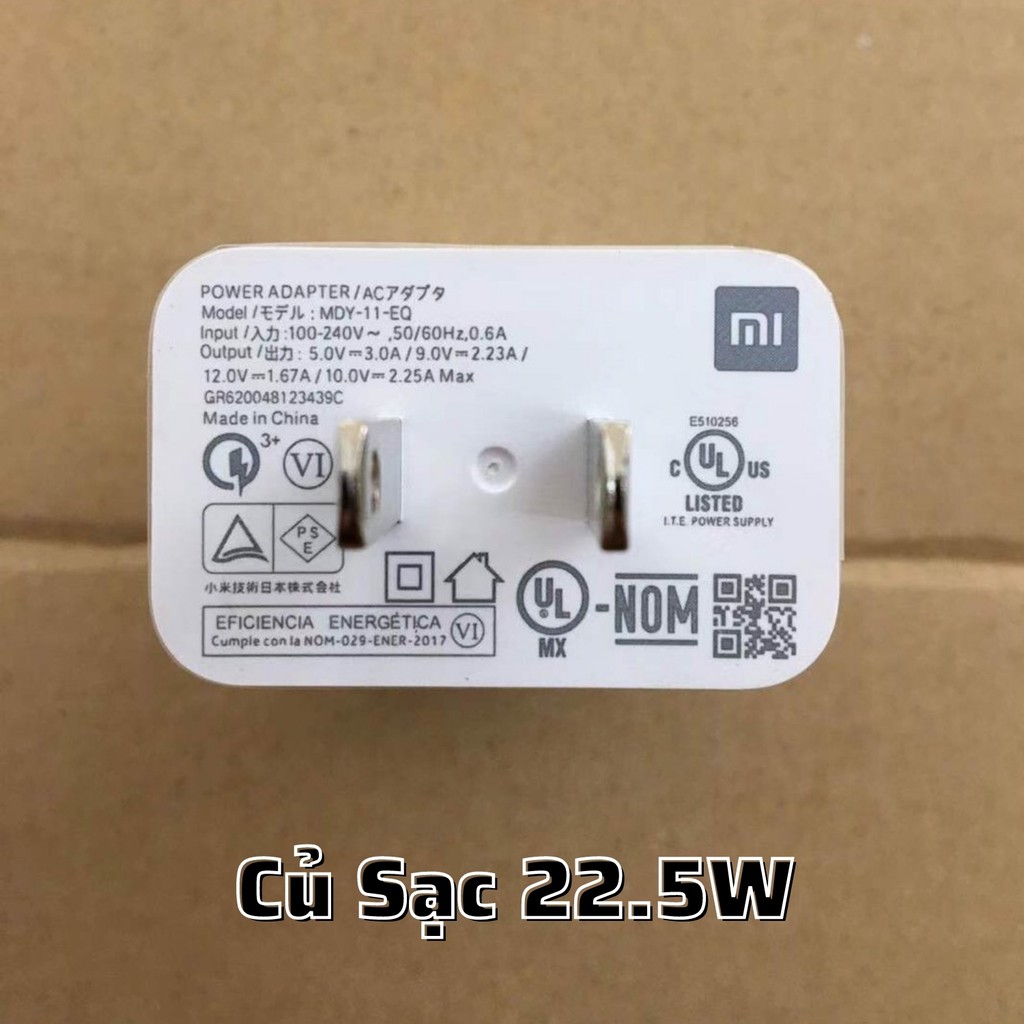 Củ sạc nhanh qc 4.0 theo máy xiaomi redmi note 9s mdy-11-eq
