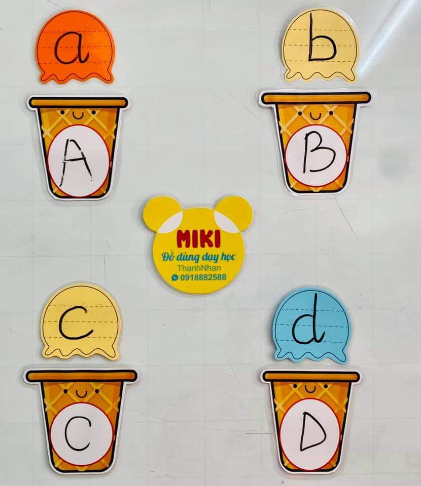 Combo 6 cây + 18 viên kem (đồ dùng dạy học MIKI)
