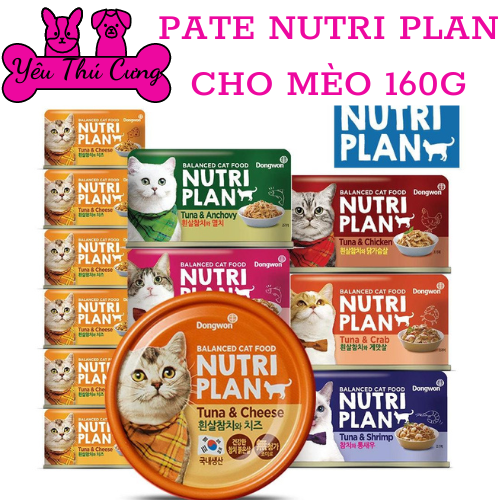 Pate Nutri Plan Lon 160g Dành Cho Mèo Mọi Lứa Tuổi-YÊU THÚ CƯNG