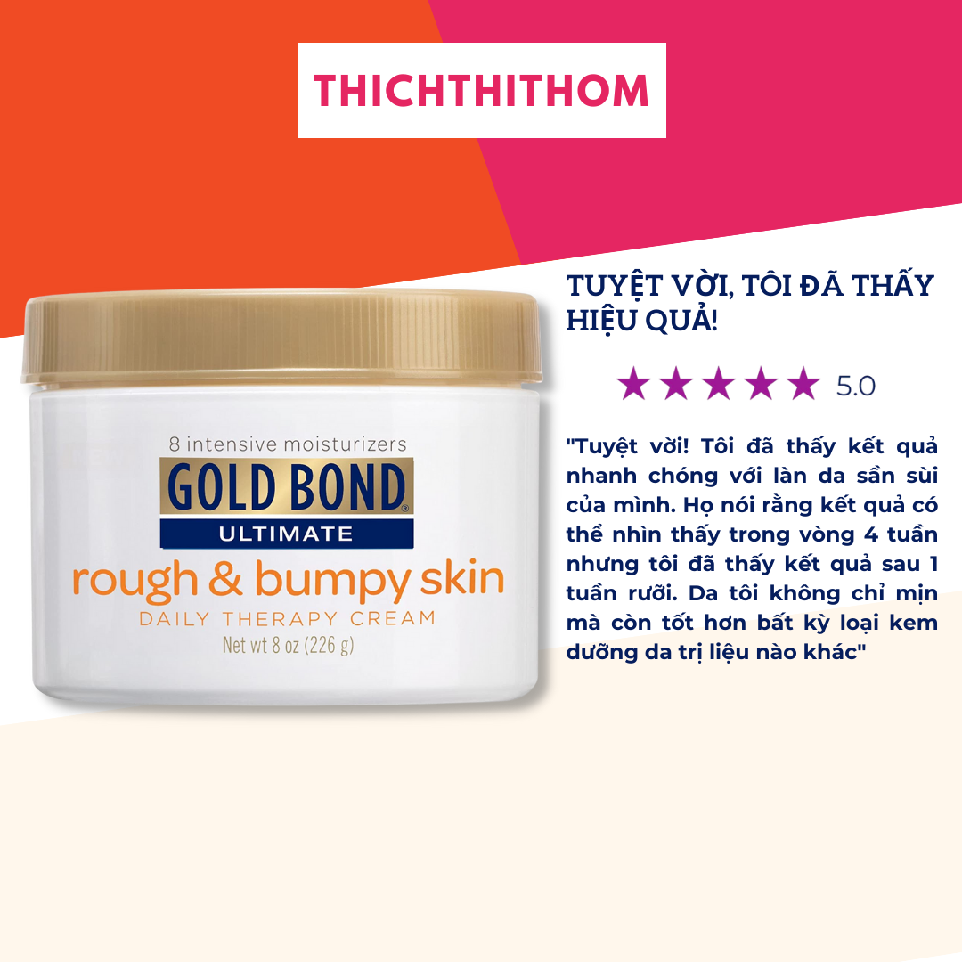 (Bill Mỹ) Kem Dưỡng Da Gold Bond Ultimate Rough & Bumpy Skin 226g