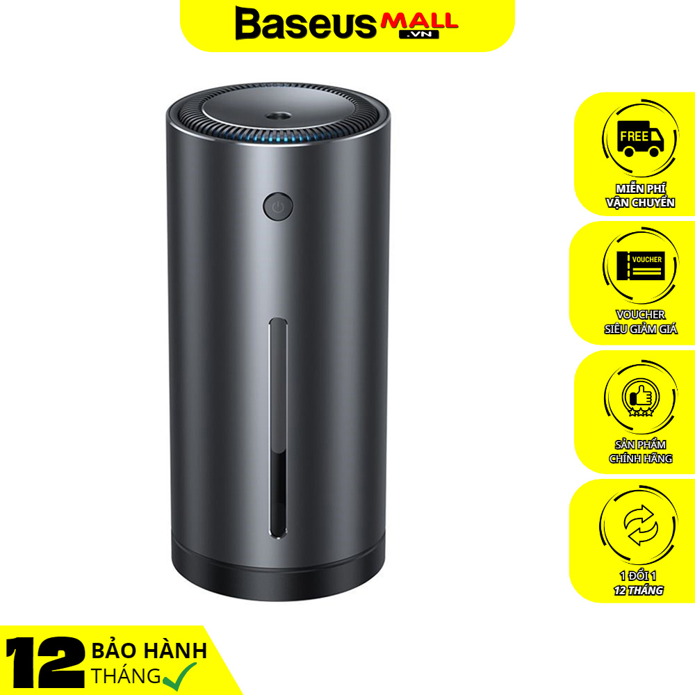 Máy Phun Sương Tạo Ẩm Baseus Cho Ô Tô | Thiết Kế Vừa Hộc Để Ly, Vỏ Hợp Kim Nhôm Sang Trọng