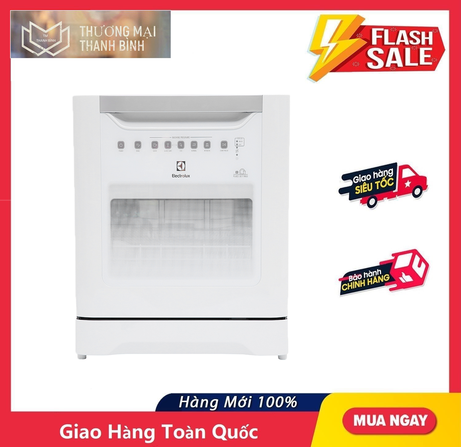 [Trả góp 0%]Máy rửa bát (rửa chén) ELectrolux ESF6010BW