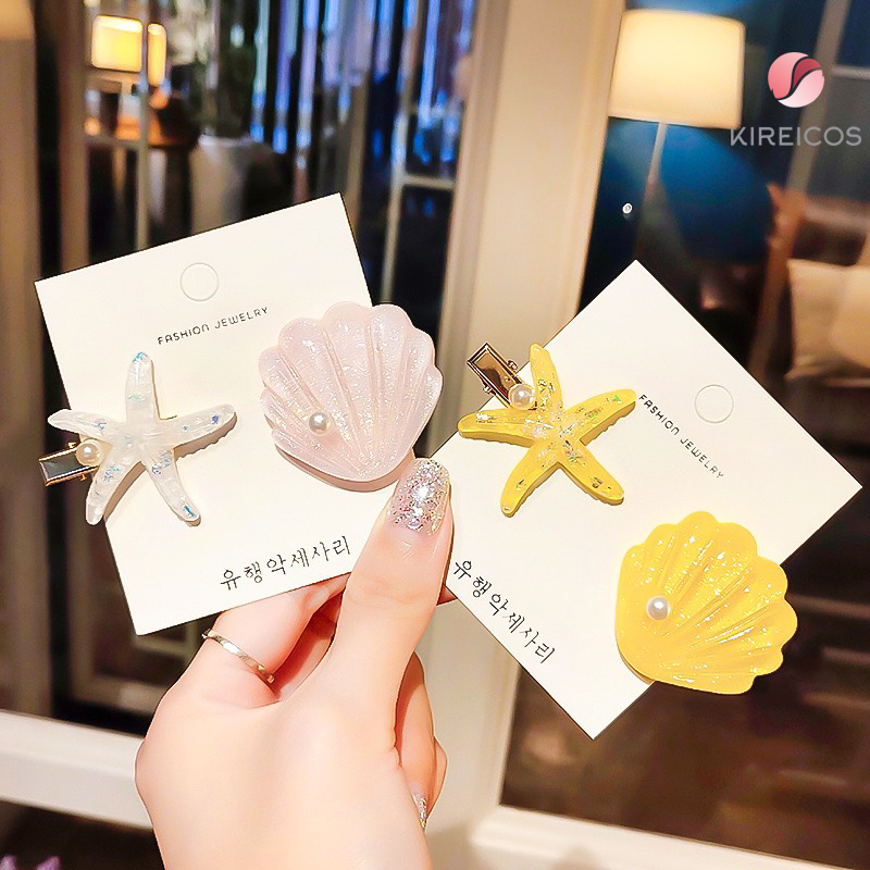 [HCM]Set 2 Kẹp Tóc Sao Biển Và Sò Cao Cấp
