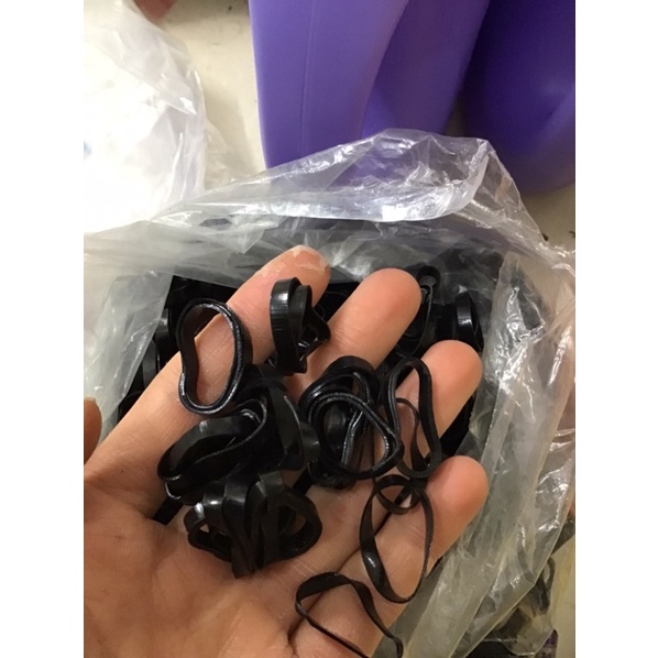 Gói 100g chun buộc tóc màu đen, đỏ, nâu