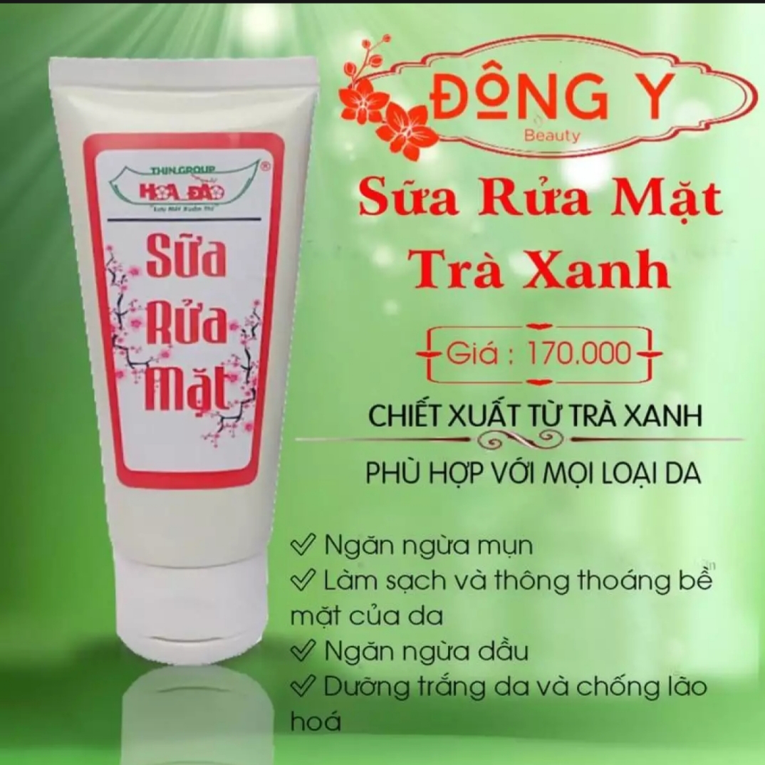 [HCM]Sữa Rửa Mặt Trà Xanh Hoa Đào