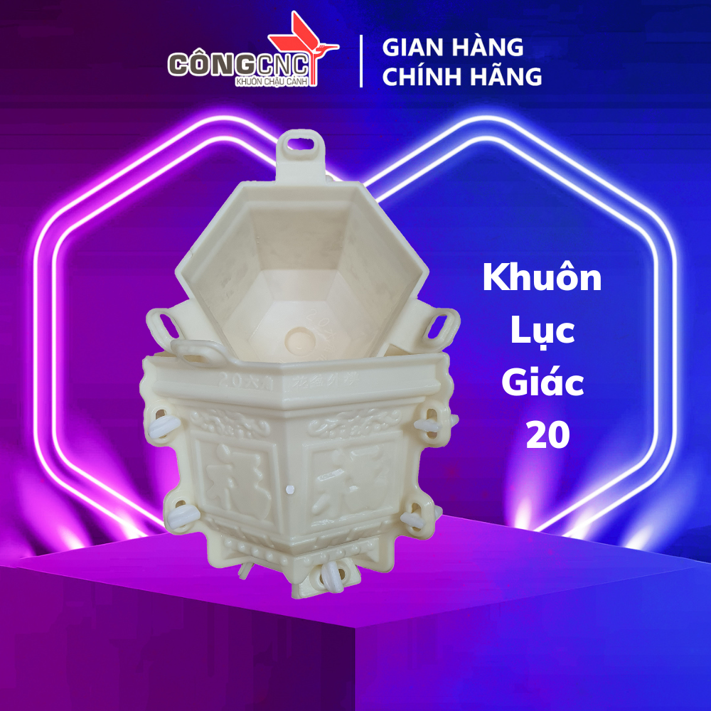 Khuôn chậu đẹp lục giác 20