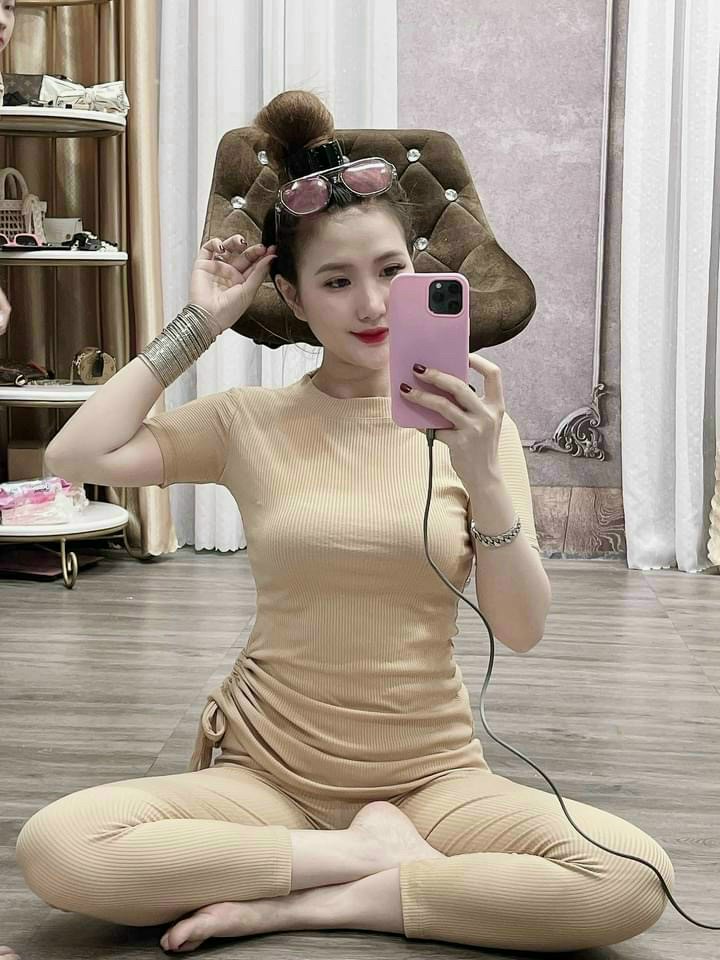 sét  mặc nhà nữ, bộ thun gân rút dây eo