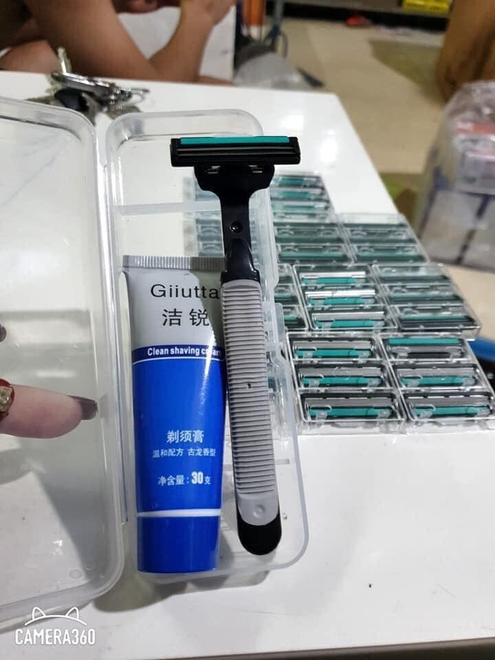 [HCM]Bộ Dao Cạo Râu 36 Luõi +1 Lọ Kem