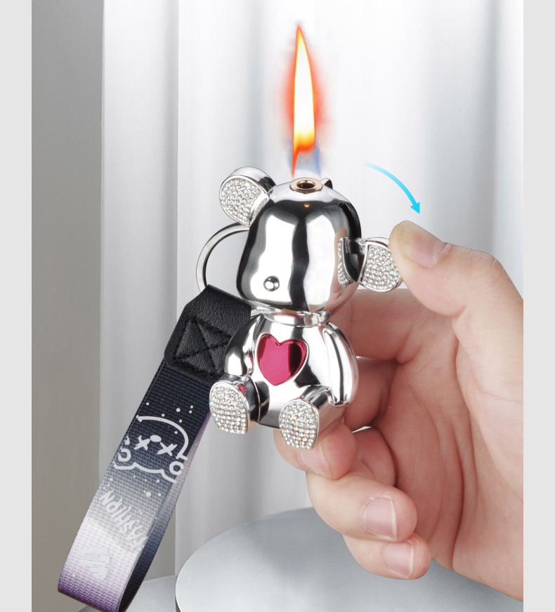 Bật lửa hình mickey có móc khóa treo