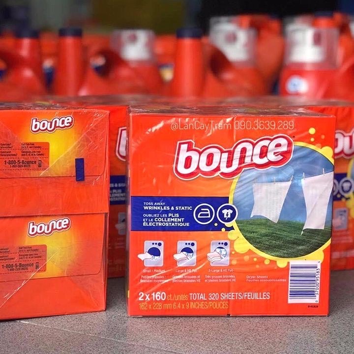 Giấy thơm quần áo Bounce hộp 320 tờ