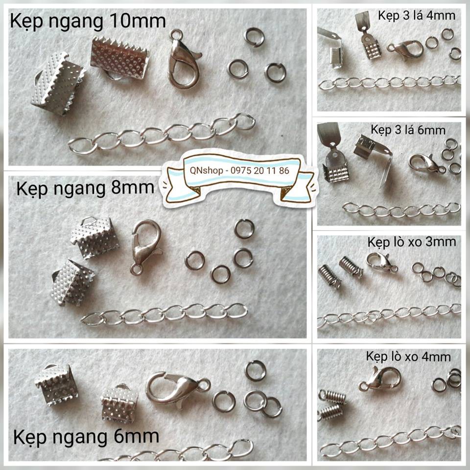 Kẹp đầu vòng ngang, kẹp vòng tay, nguyên liệu làm vòng,..