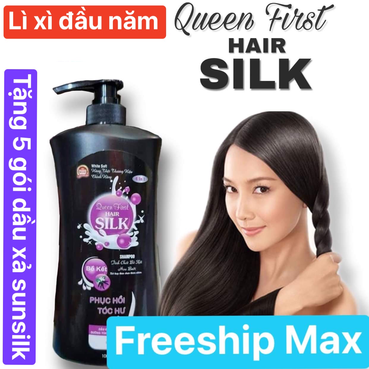 Chai 1000ml dầu gội đầu bồ kết silk dưỡng tóc suông mượt óng ả - bồ kết đen - dầu gội mượt tóc - dầu gội bồ kết - dầu gội silk 1000ml - dầu gội kích thích mọc tóc - dầu gội bồ k