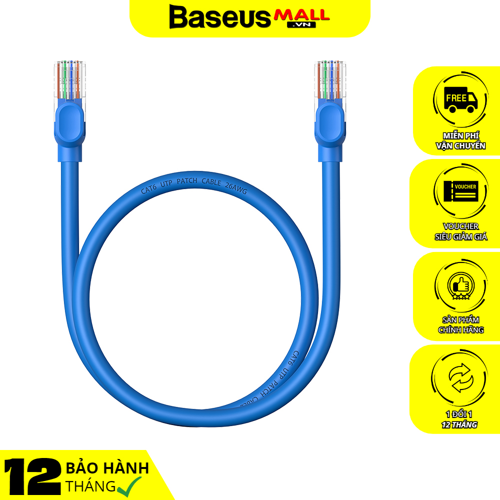 Cáp Mạng Lan 2 Đầu Baseus High Speed CAT6 Gigabit Ethernet Cable (Round Cable)