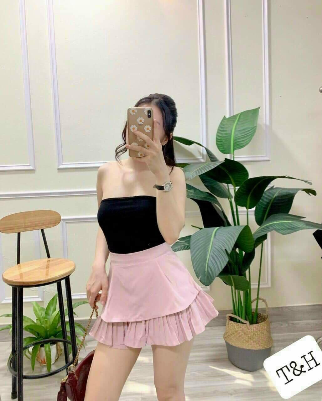 Chân váy 2 tầng siêu dễ thương hot trend