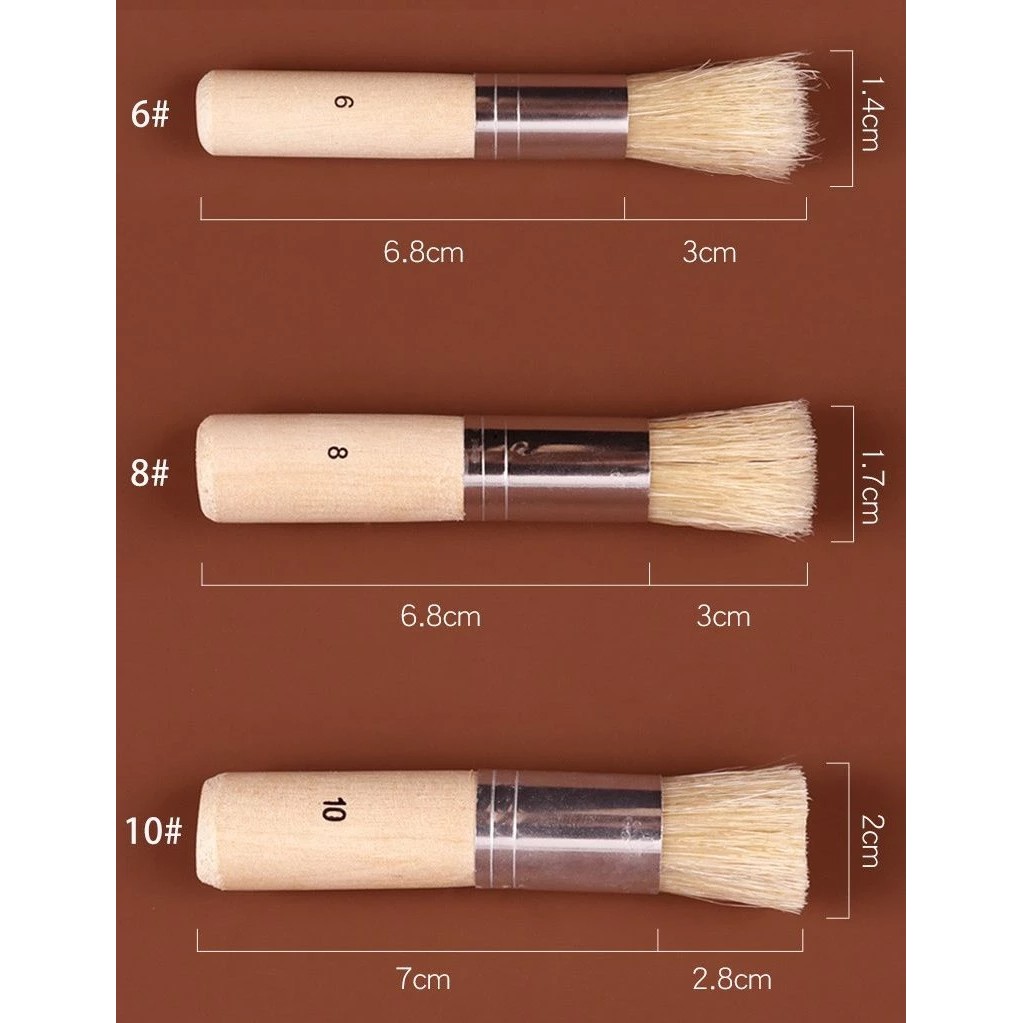 [Giao Hỏa Tốc] Bộ 3 Cọ Stencil Mont Marte - Studio Stencil Brushes Pkt 3 - MAA0021