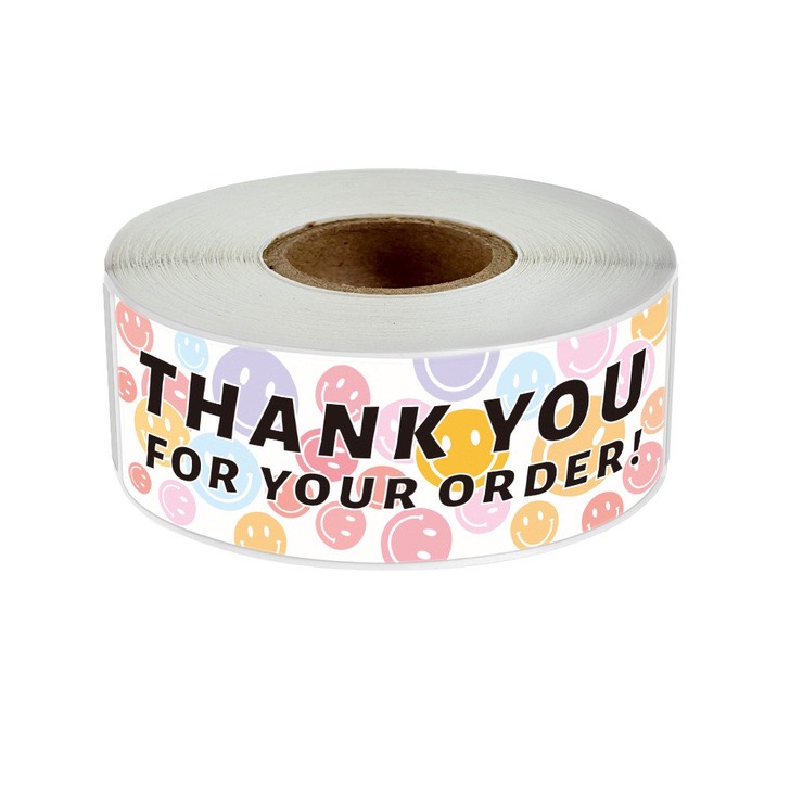 Td70_tem dán chữ " thank you" << size 2.5*7.5cm- 120 tem/cuộn