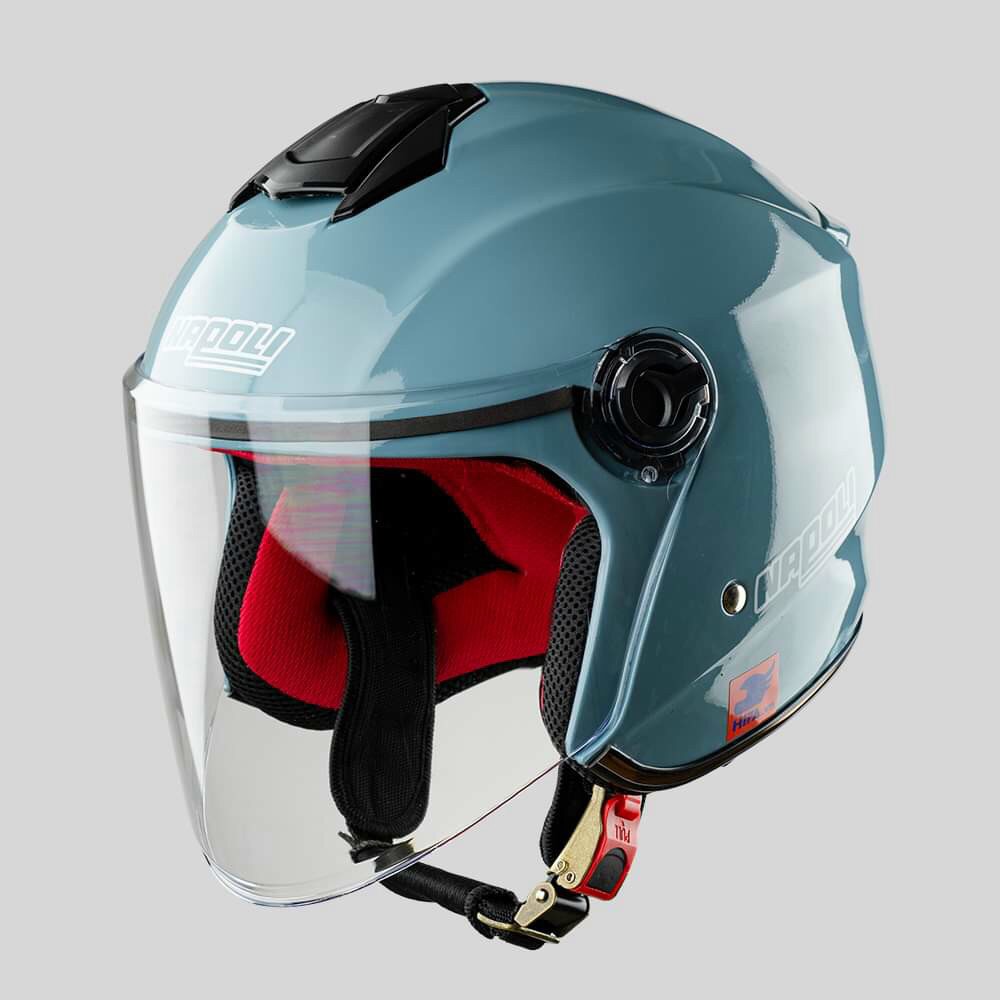 [HCM]NÓN BẢO HIỂM NAPOLI 039A TEM TRƠN (KÍNH  TRONG )