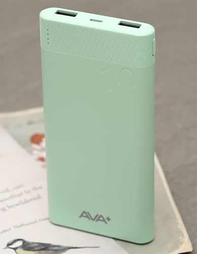 Pin sạc dự phòng Polymer 10000mAh AVA+ JP208 Xanh hàng trưng bày đẹp mới 98