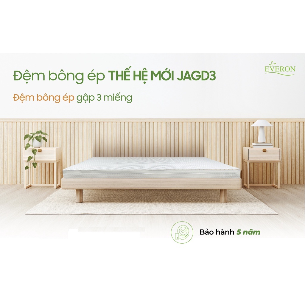 {Độc Quyền Everon} Đệm Bông Ép Everon Ngủ Ngon Siêu Êm Ái Jagd3 (Màu Sắc Trẻ Trung , Hiện Đại)