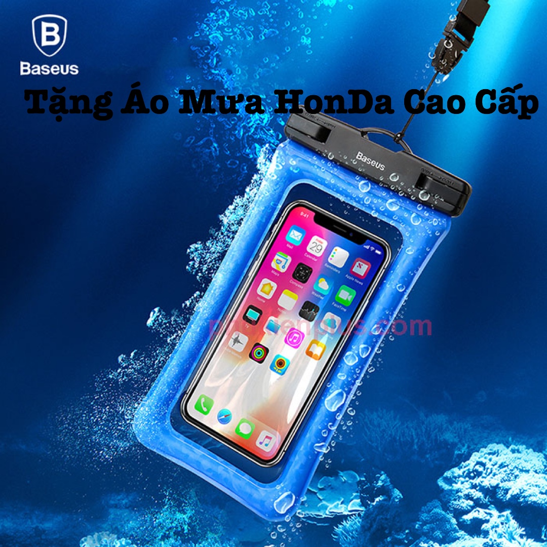 [ TẶNG ÁO MƯA CAO CẤP ] COMBO 1 TÚI ĐIỆN THOẠI CHỐNG NƯỚC + 1 ÁO MƯA HONDA CAO CẤP