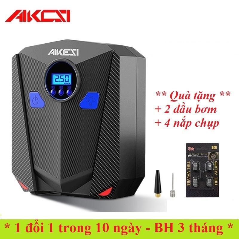 Bơm lốp ô tô, bơm lốp xe hơi điện tử AIKESI mẫu máy mới 2019(KÈM QUÀ TẶNG) - BH 1 đổi 1