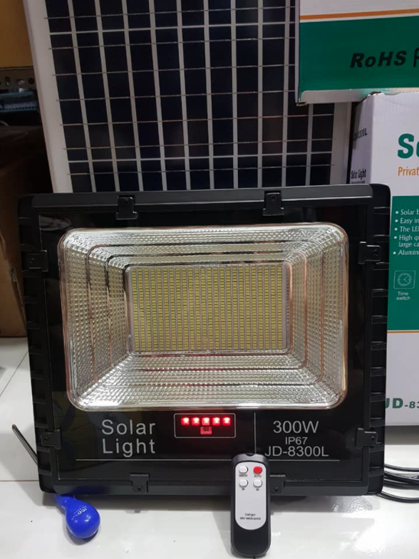 [HCM][Siêu xịn JD 300W] Đèn Pha năng Lượng Mặt Trời Solar light JINDIAN 300W JD-8300L đèn năng lượng mặt trời 300W đèn năng lượng mặt trời 300W solar light