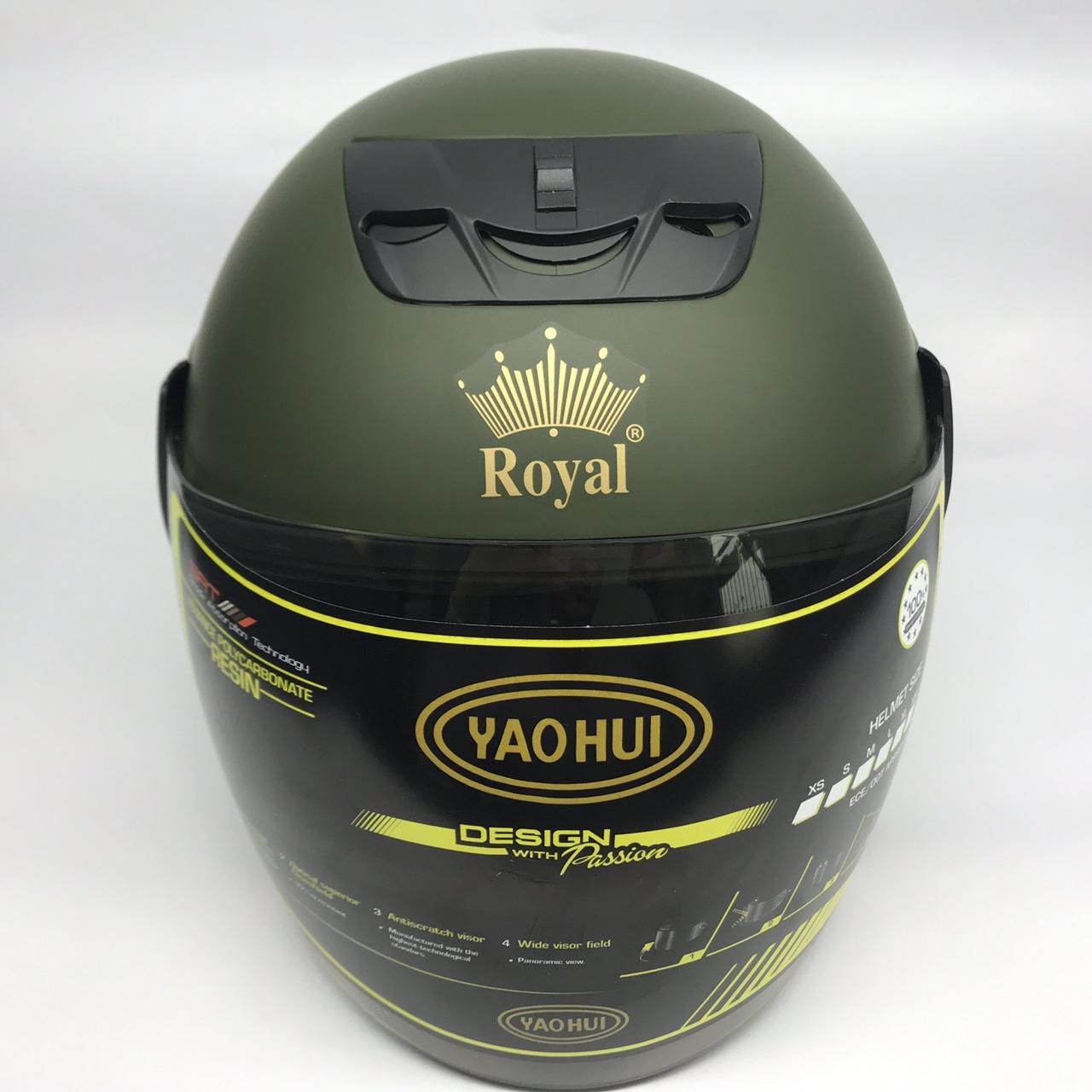 [HCM]Mũ bảo hiểm royal M01 xanh lính nhám