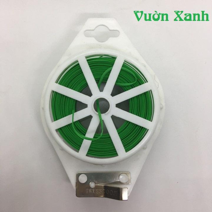 Cuộn dây kẽm bọc nhựa cố định cành hoa, cây cảnh  100 mét