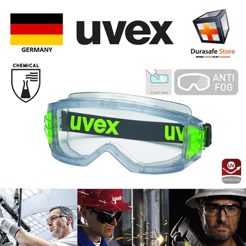 Kính Uvex 9301906 Ultravision Wide Vision Chemical Goggle Anti-Fog Clear Len/ Tầm nhìn rộng, chống hóa chất, chống sương mù, tròng clear