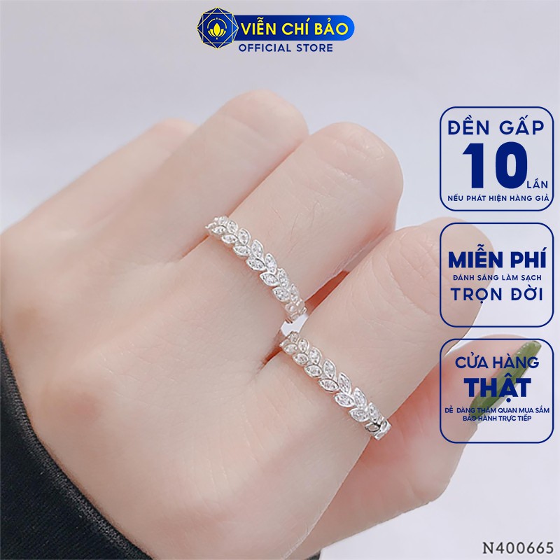 Nhẫn bạc nữ Nguyệt quế chất liệu bạc S925 thời trang phụ kiện trang sức nữ thương hiệu Viễn Chí Bảo N400665