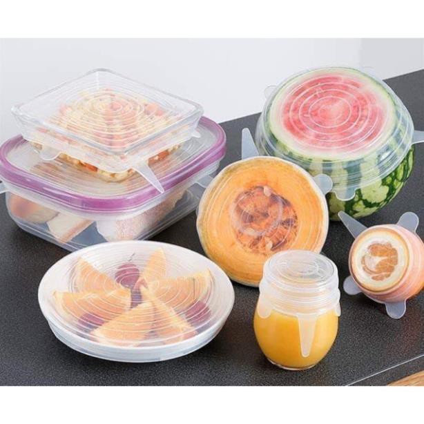Set 6 Nắp Đậy Thực Phẩm Silicon Siêu Dai