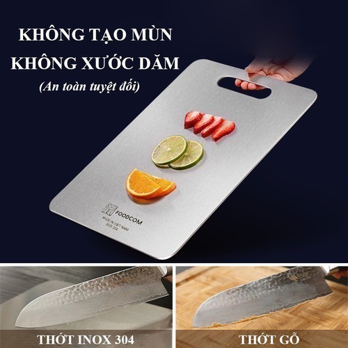 Thớt inox cao cấp 304 - thot inox 316 khang khuankháng khuẩn khử mùi chống nấm mốc- trọn đời không h