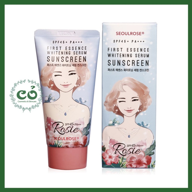 Kem chống nắng rosie first essence whitening serum sunscreen cam kết sản phẩm đúng mô tả chất lượng đảm bảo an toàn đến sức khỏe người sử dụng