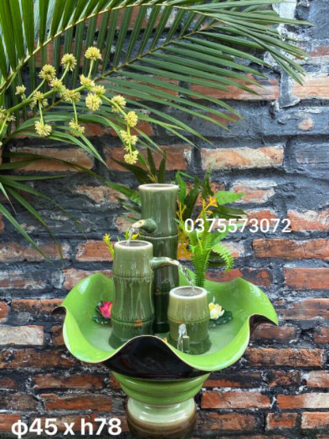 Đài phun nước- Thác phong thủy gốm sứ Bát tràng