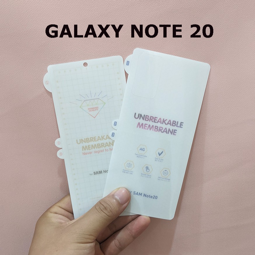 Combo 2 mặt dán chống xước PPF Samsung Galaxy Note 20