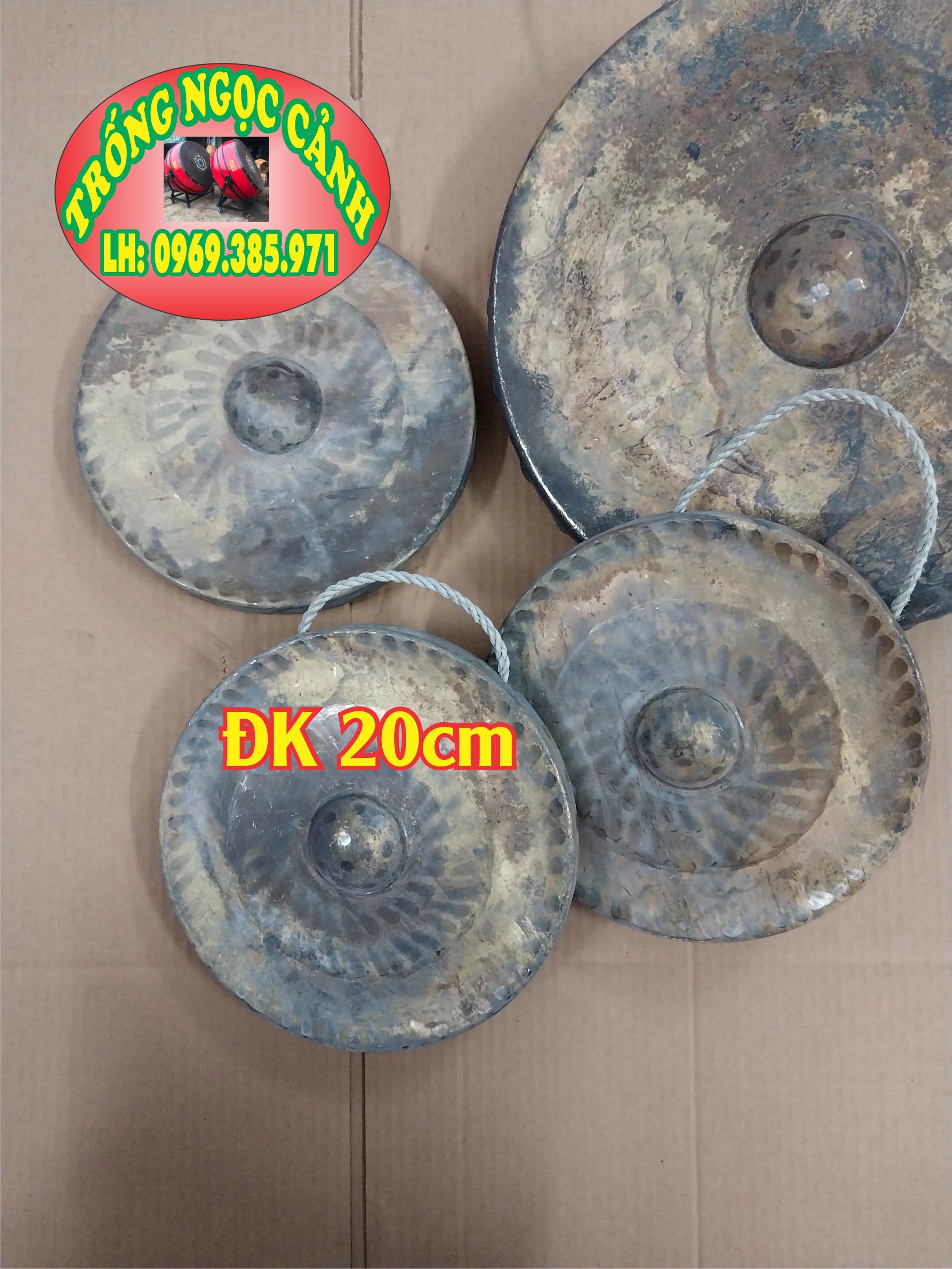 Cồng chiêng bằng đồng size 20cm