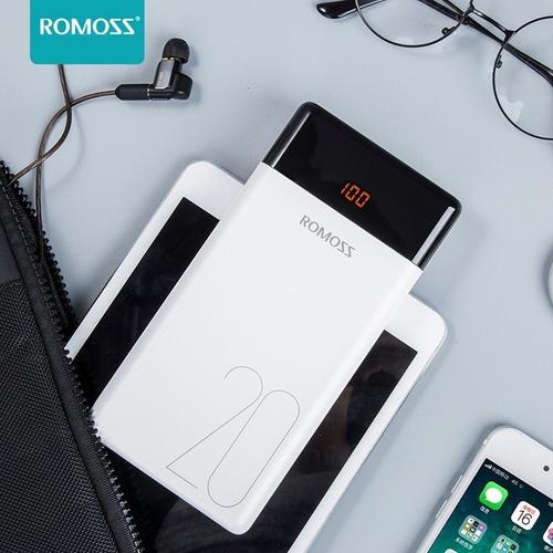 Pin dự phòng ROMOSS 20.000mah led sạt iphon khoảng 3 lần