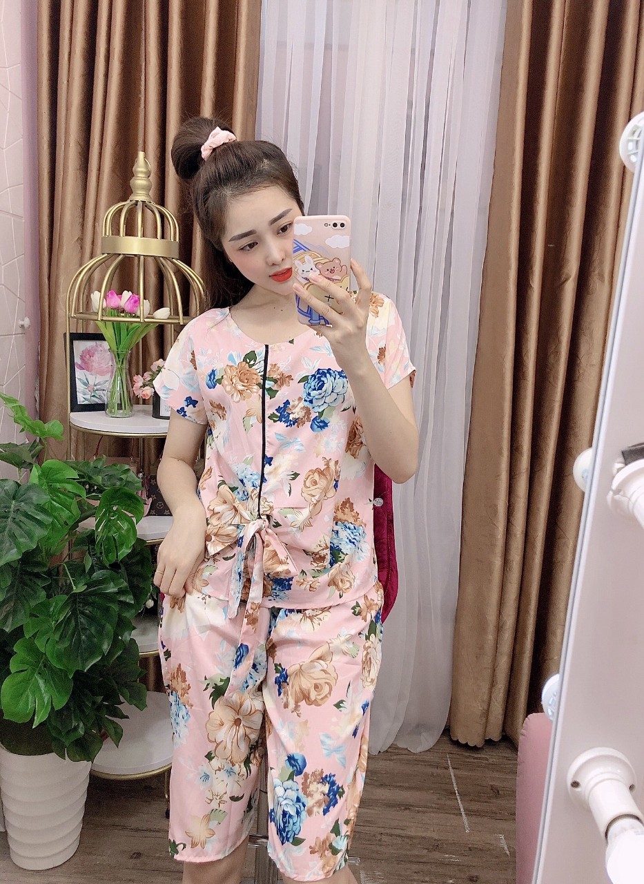 Bộ lụa lửng mặc nhà size 45-68kg