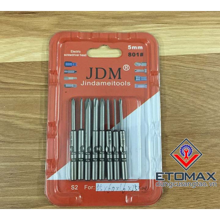 Bộ 8 đầu vặn vít 4 cạnh cao cấp jdm