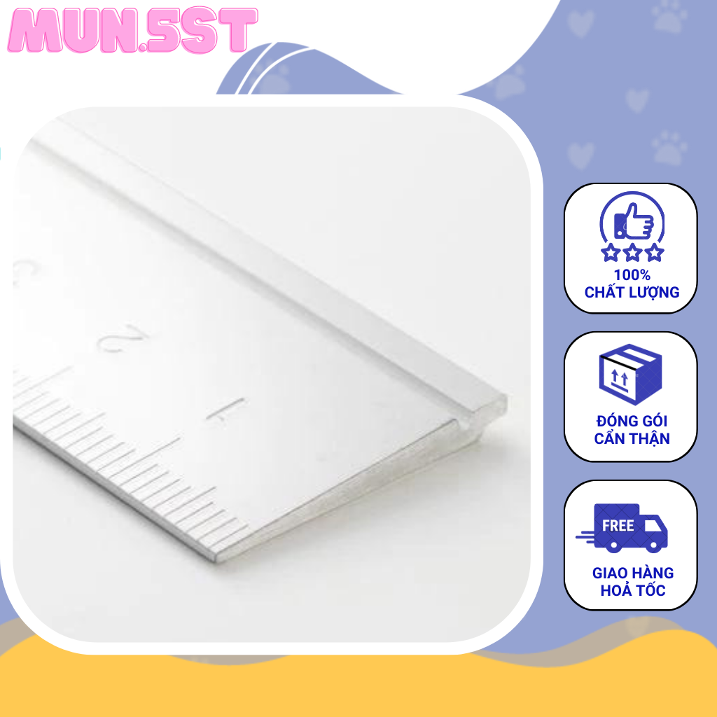 MUJI_ THƯỚC NHÔM 15cm