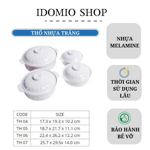 Thố Nhựa Melamine Nhiều Size