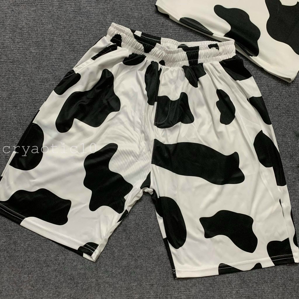 Sét Bộ 2 Dây Con Bò Sữa Đồ Bộ Quần Lửng Bò Sữa Siêu Hot Trending TTSLA0488