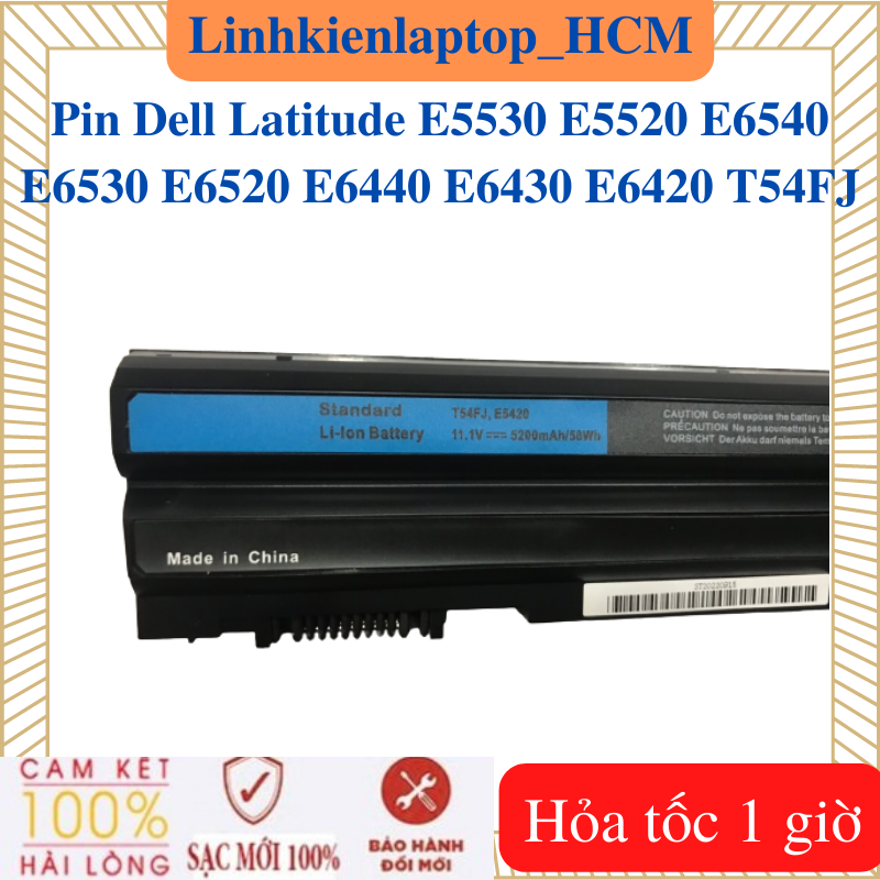 Pin Dell Latitude E5430 E5530 E5520 E5420 E6540 E6530 E6520 E6440 E6430 E6420 T54FJ, Vostro 3560, p38g