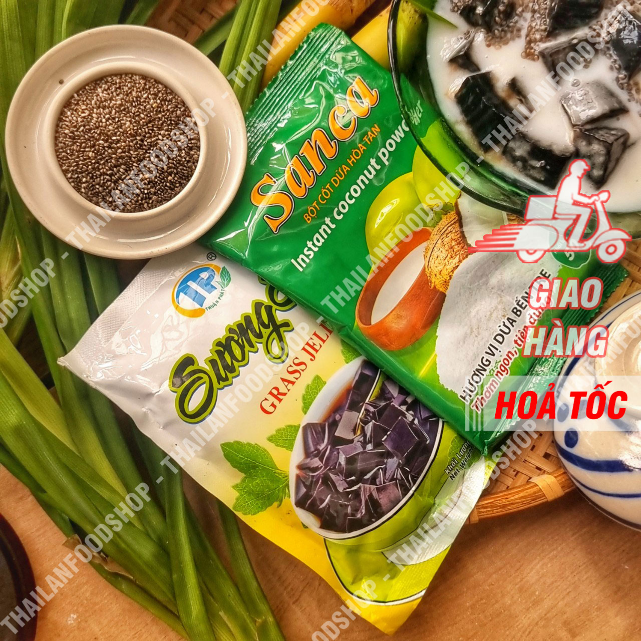 Bột sương sáo Đen Thuận Phát Túi 50Gram