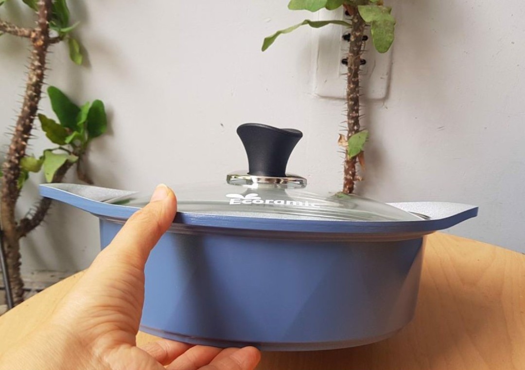 [Chính Hãng] - Nồi đúc ceramic cao cấp 2 tay cầm 22 cm,dùng được bếp từ