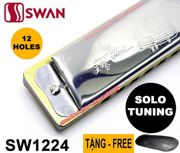 Kèn harmonica Swan 12 lỗ SW1224 Solo Tuning key C