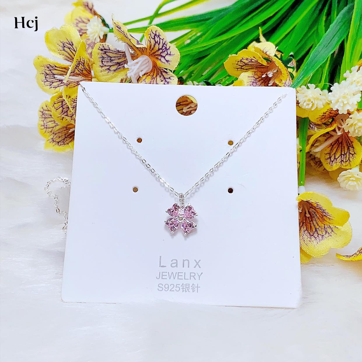 Dây chuyền nữ chất liệu bạc s925 mặt cỏ 4 lá ms77