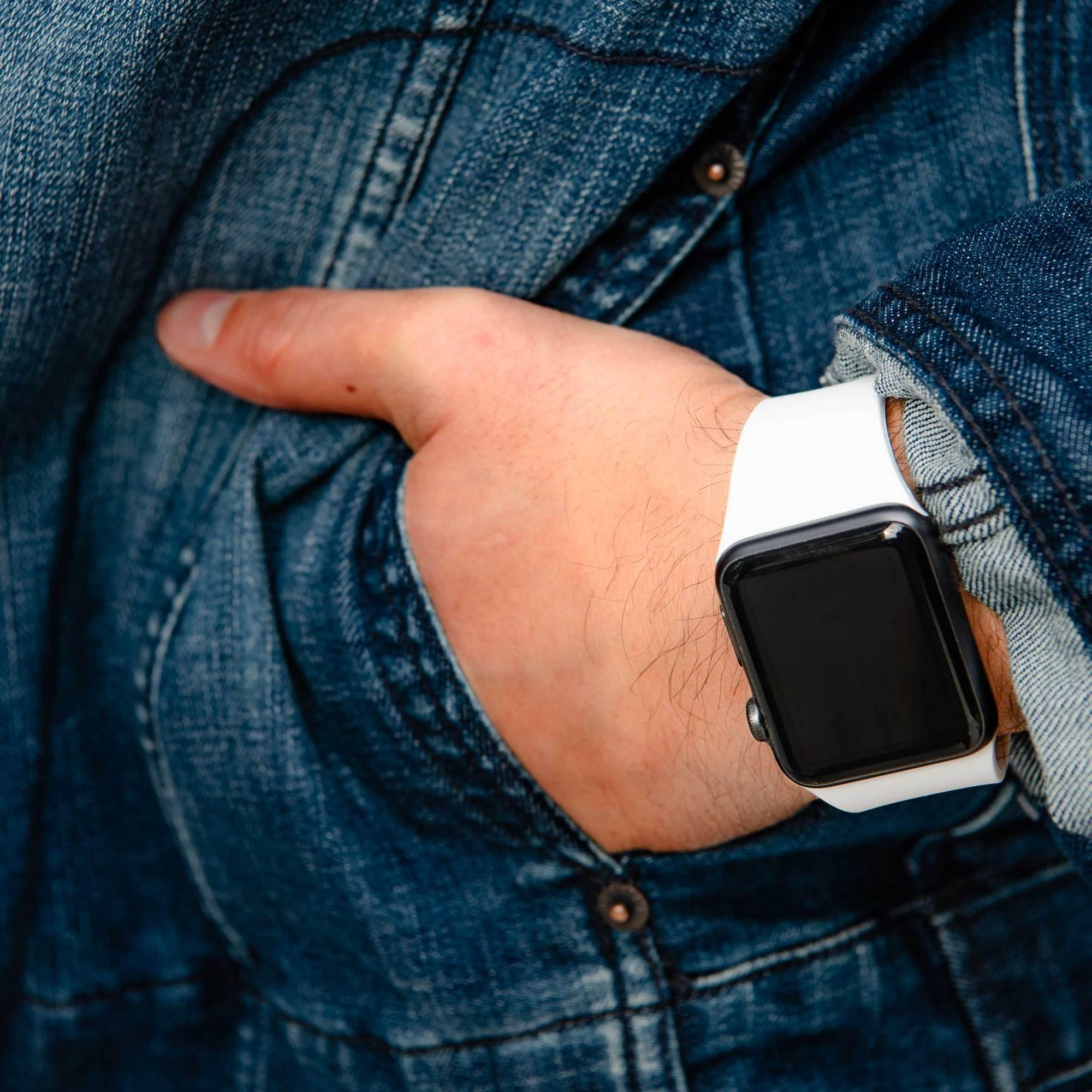 Dây Silicone Đồng Hồ Apple Watch White ( dây thay thế không kèm mặt đồng hồ)