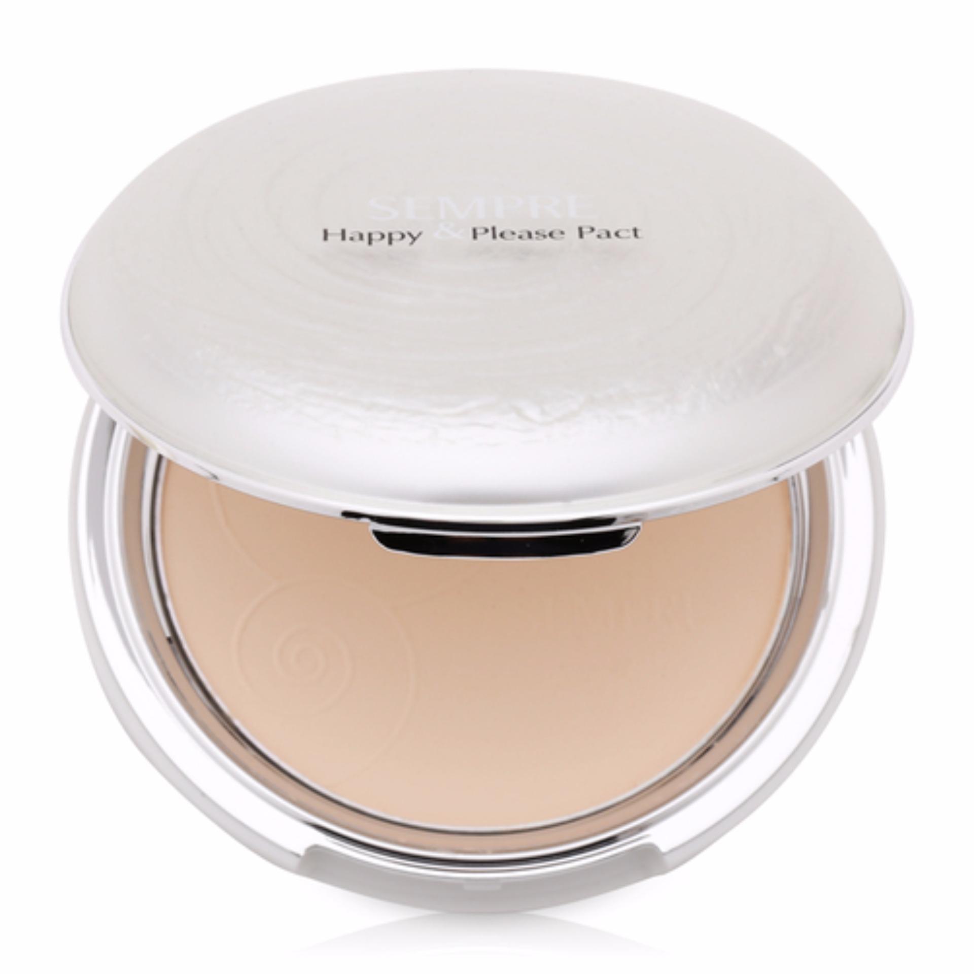 Phấn phủ siêu mịn Geo Sempre Happy & Please Pact #02 - Beige